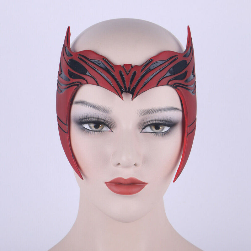 Scarlet Witch Cosplay Crown Headpiece Women Helmet Mask Props PVC
