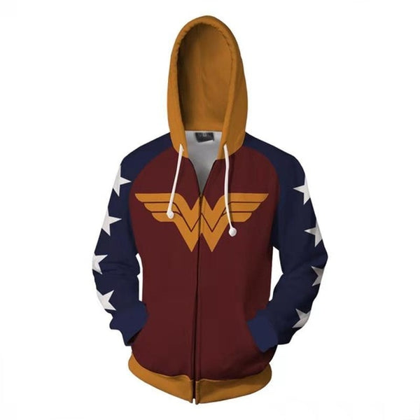 Wonder Woman Hoodie Sweater Wonder Woman  Busters 3D Sweatshirt Wonder Woman  Cosplay Costume