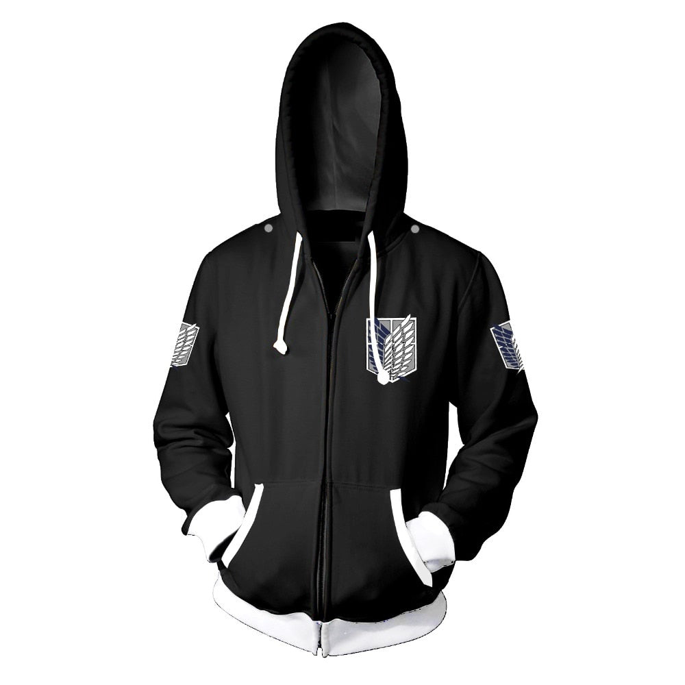Shingeki no Kyojin Costume Coat Legion Battler Sweater shirt Zipper Hoodie