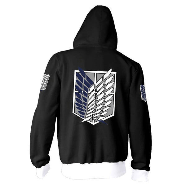 CostumeBuy Attack on Titan Cosplay Jacket Shingeki no Kyojin Costume Coat Legion Battler Sweater shirt Zipper Hoodie 5XL
