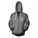 Shingeki no Kyojin Costume Coat Legion Battler Sweater shirt Zipper Hoodie