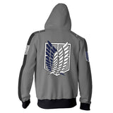 Shingeki no Kyojin Costume Coat Legion Battler Sweater shirt Zipper Hoodie