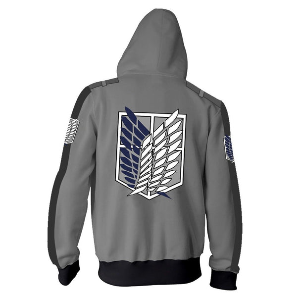 CostumeBuy Attack on Titan Cosplay Jacket Shingeki no Kyojin Costume Coat Legion Battler Sweater shirt Zipper Hoodie 5XL