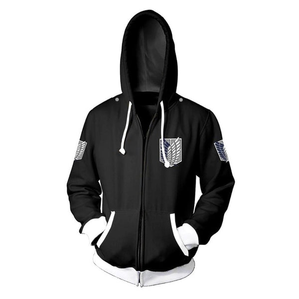 CostumeBuy Attack on Titan Cosplay Jacket Shingeki no Kyojin Costume Coat Legion Battler Sweater shirt Zipper Hoodie 5XL