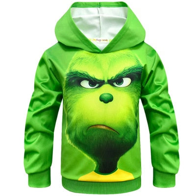 2019 The Grinch Cosplay Costume Sweater Zipper Hoodie