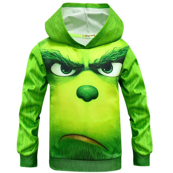 2019 The Grinch Cosplay Costume Sweater Zipper Hoodie