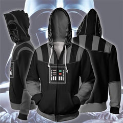 2019 New Movie SW The Rise of Skywalker Zip Hoodie Men and Women Cosplay Sweater Anime Costume 3D Printing