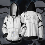 2019 New Movie SW The Rise of Skywalker Zip Hoodie Men and Women Cosplay Sweater Anime Costume 3D Printing