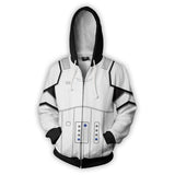 2019 New Movie SW The Rise of Skywalker Zip Hoodie Men and Women Cosplay Sweater Anime Costume 3D Printing