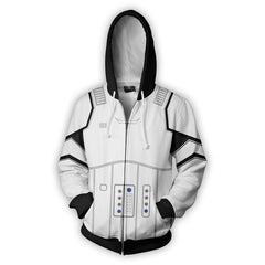 2019 New Movie SW The Rise of Skywalker Zip Hoodie Men and Women Cosplay Sweater Anime Costume 3D Printing