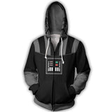 2019 New Movie SW The Rise of Skywalker Zip Hoodie Men and Women Cosplay Sweater Anime Costume 3D Printing