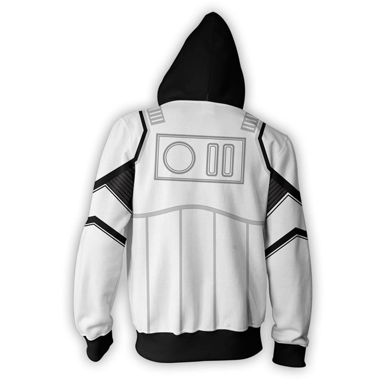2019 New Movie SW The Rise of Skywalker Zip Hoodie Men and Women Cosplay Sweater Anime Costume 3D Printing