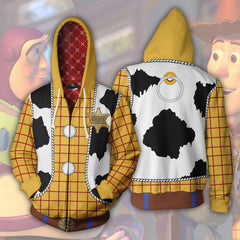 Woody Zip up Hoodies Sweatshirt Long Sleeve Cowboy Woody Cosplay Costumes 3D printed hooded Sweatshirts Jacket Coat Sweater