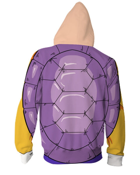 Dragon Ball Master Roshi Kame Senn Hoodies Cosplay Costumes 3D Printed Zip Up Sweatshirt Cartoon hooded sweater Jackets