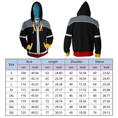 Video Game Theme Cosplay Unisex 3D Zip-up Hoodie Sweater Halloween Cosplay Game Costume