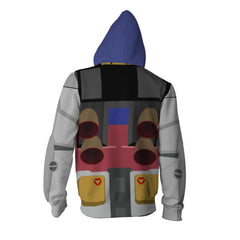 3D Printing MOBILE SUIT GUNDAM Anime Hero Cosplay Sweatshirt Hoodie Men Top Sweater Zip Hoodie Gundam Cosplay Costume