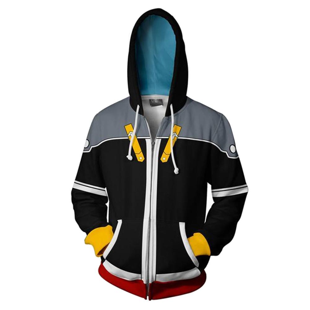 Video Game Theme Cosplay Unisex 3D Zip-up Hoodie Sweater Halloween Cosplay Game Costume