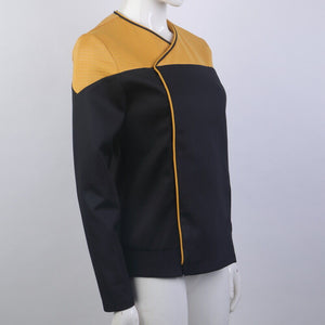 Star Trek Picard 3 Command Red Uniforms Cosplay Starfleet Female Gold Blue Top Shirts